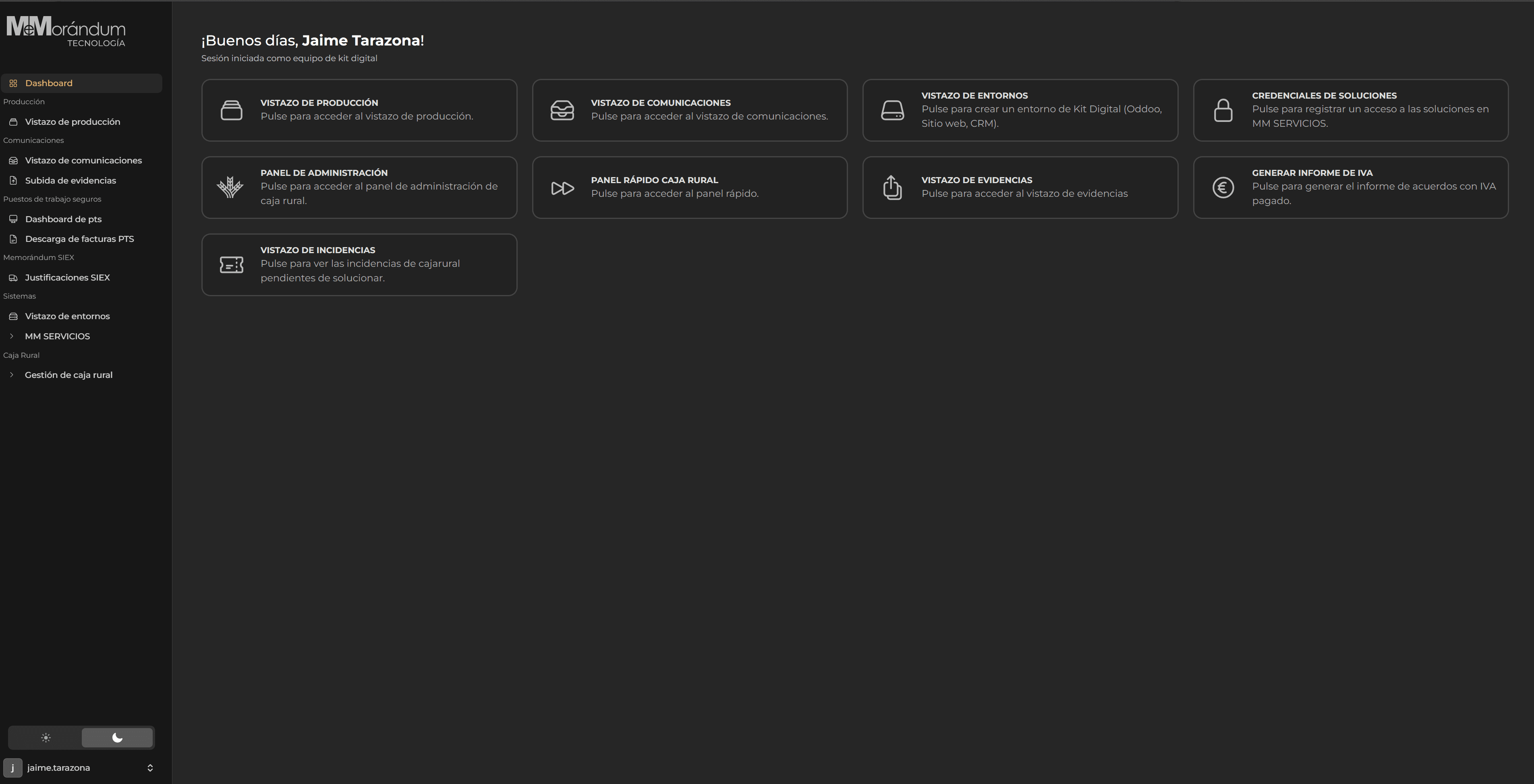 Dashboard  MM